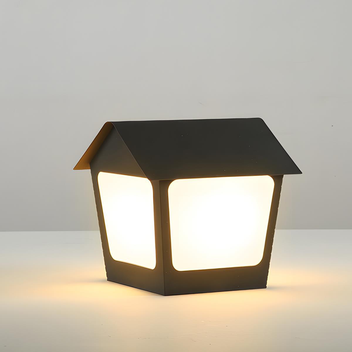 Black Waterproof House Outdoor Post Lights