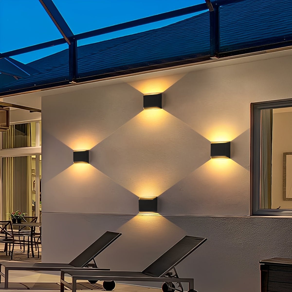 Modern Minimalist Waterproof Rectangular LED Wall Light