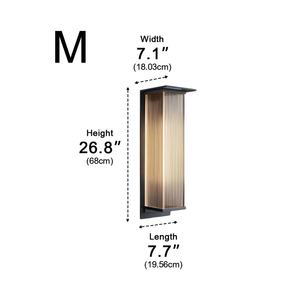 Rectangular Waterproof LED Modern Outdoor Wall Sconces Lighting