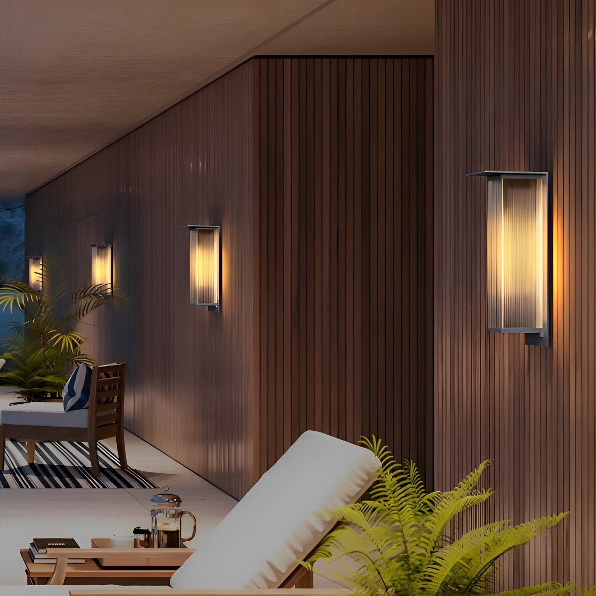 Rectangular Waterproof LED Modern Outdoor Wall Sconces Lighting