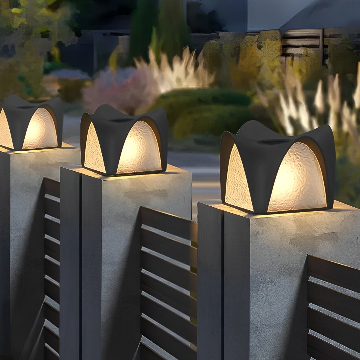 Waterproof Black LED Outdoor Post Light