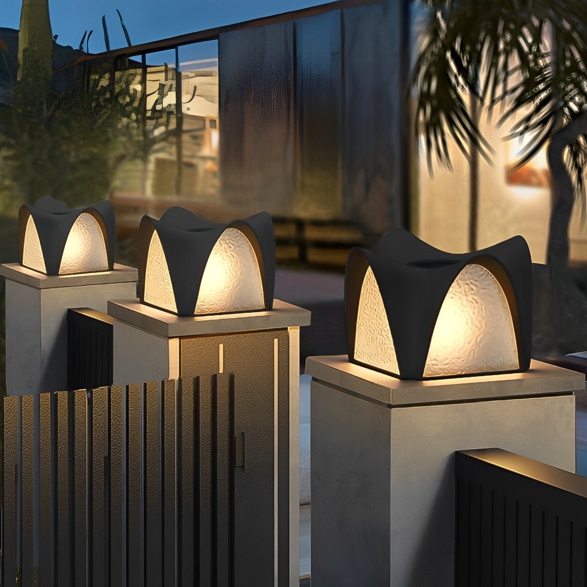 Waterproof Black LED Outdoor Post Light