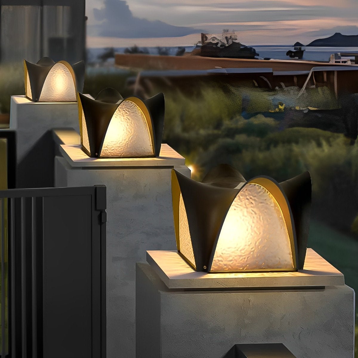 Waterproof Black LED Outdoor Post Light