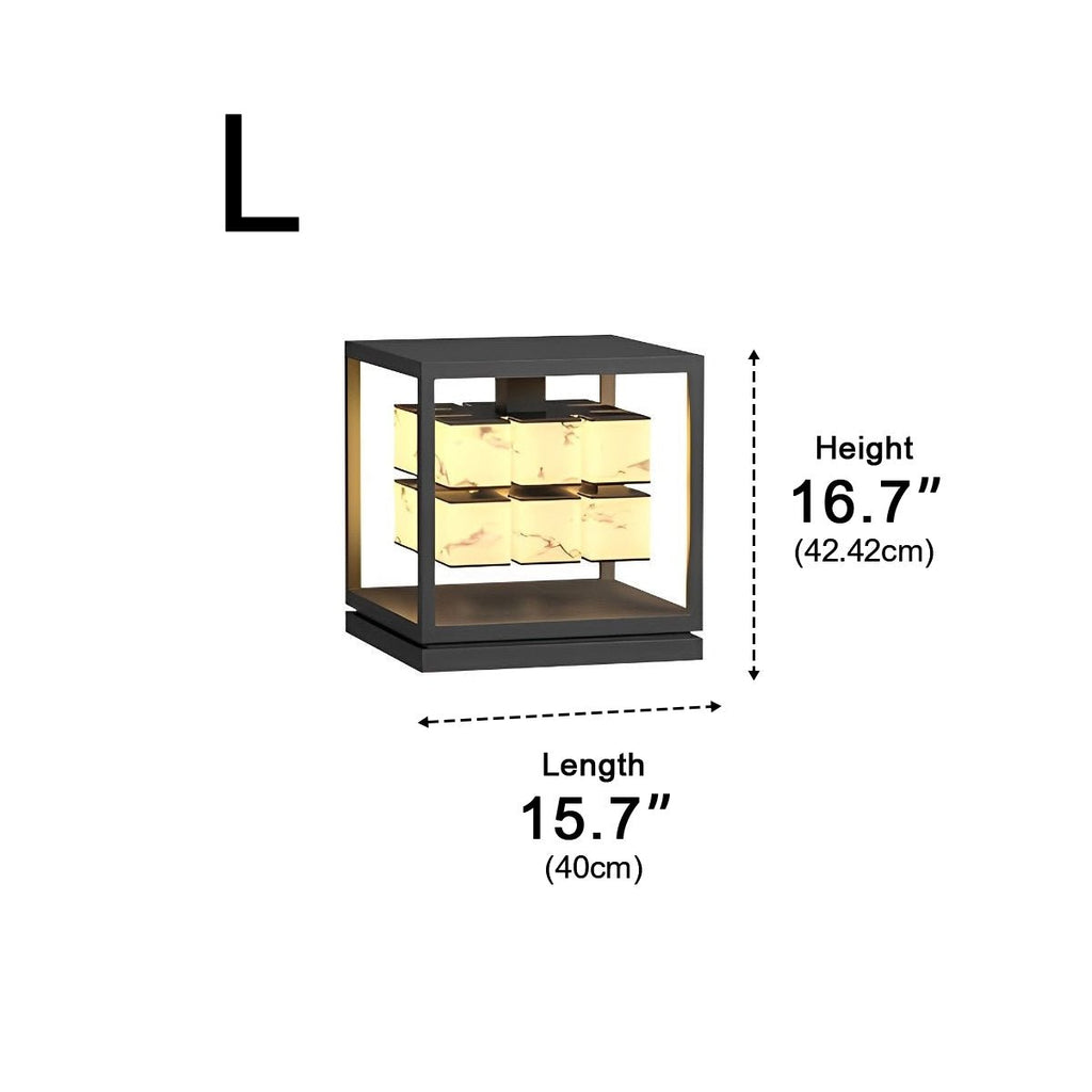 Square LED Waterproof Modern Outdoor Deck Lights Pillar Light Post Caps Lights