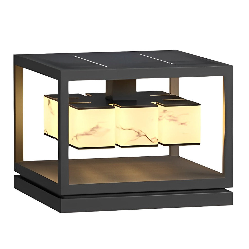 Square LED Waterproof Modern Outdoor Deck Lights Pillar Light Post Caps Lights