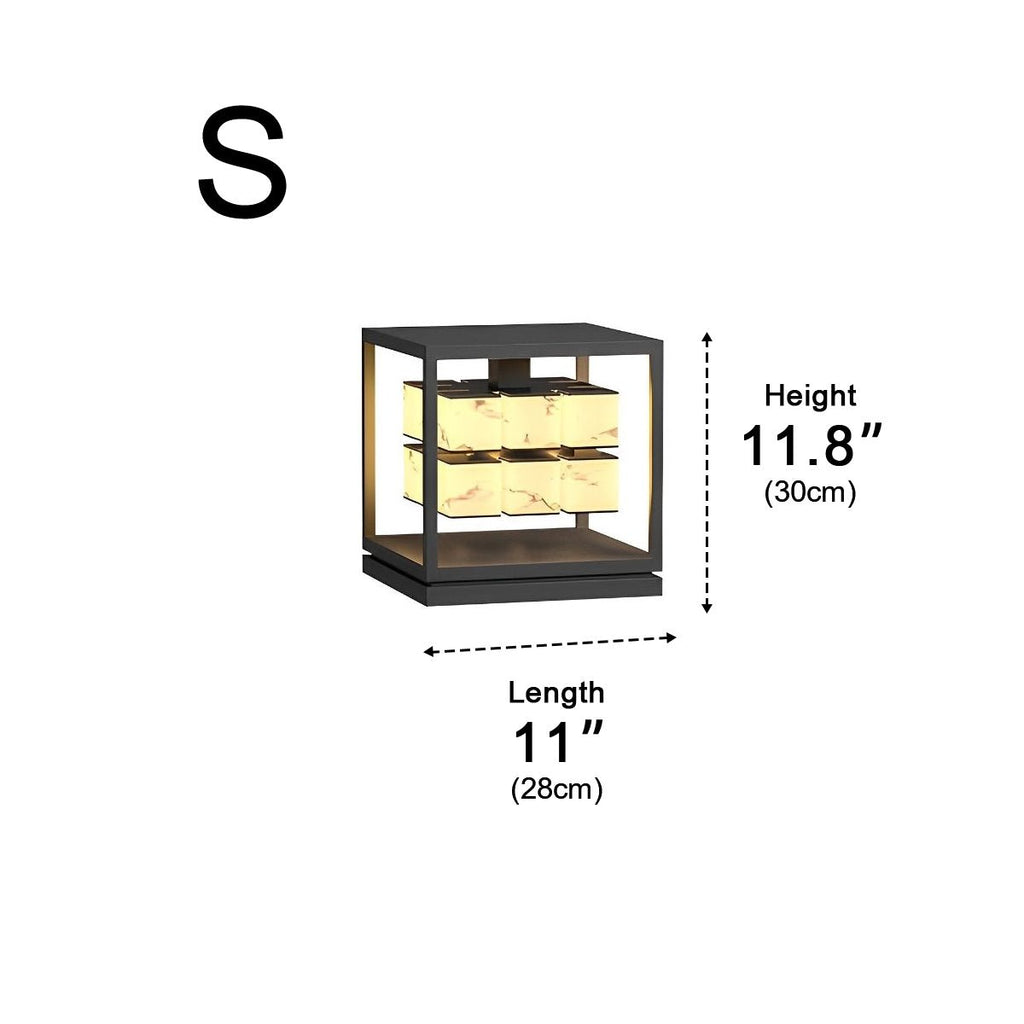 Square LED Waterproof Modern Outdoor Deck Lights Pillar Light Post Caps Lights
