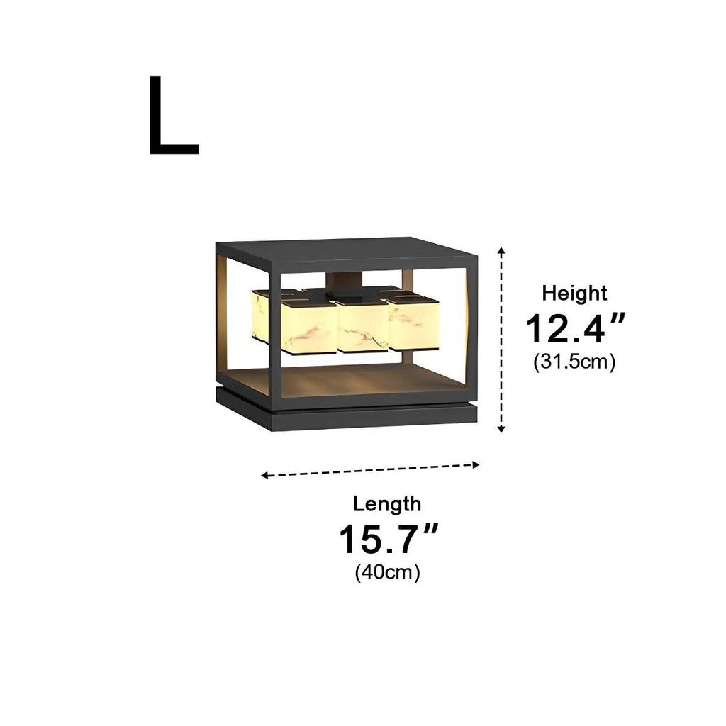 Square LED Waterproof Modern Outdoor Deck Lights Pillar Light Post Caps Lights