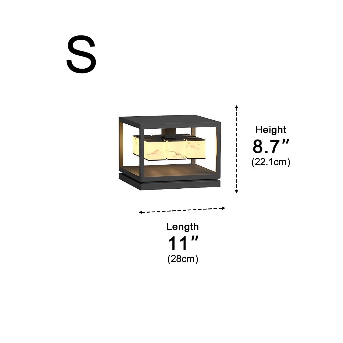 Square LED Waterproof Modern Outdoor Deck Lights Pillar Light Post Caps Lights