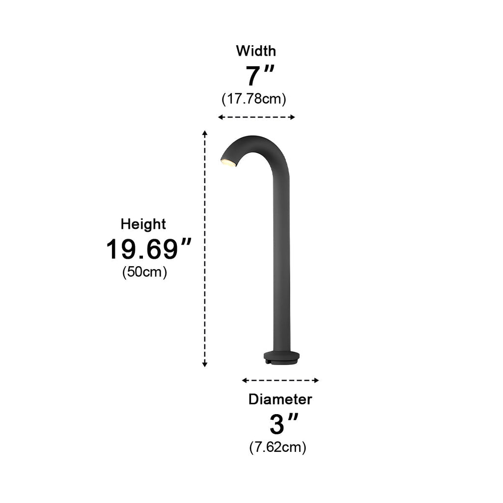 Umbrella Handle Modern Light Water Pipe Waterproof Lawn Landscape Lighting