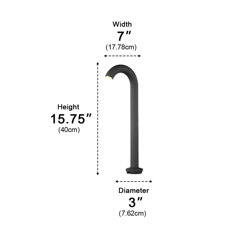 Umbrella Handle Modern Light Water Pipe Waterproof Lawn Landscape Lighting