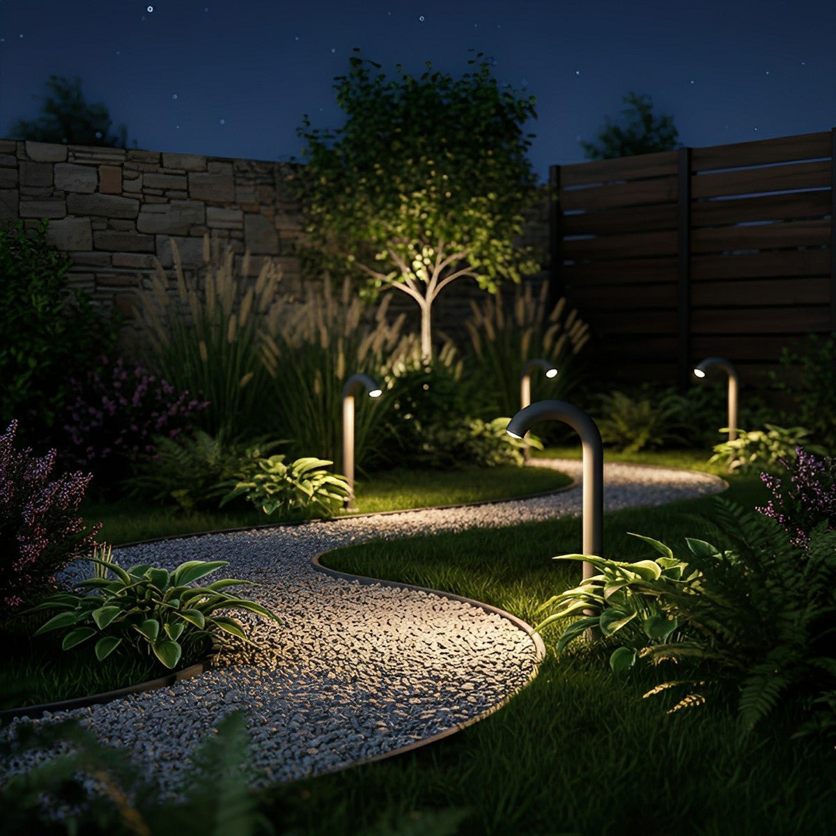 Umbrella Handle Modern Light Water Pipe Waterproof Lawn Landscape Lighting