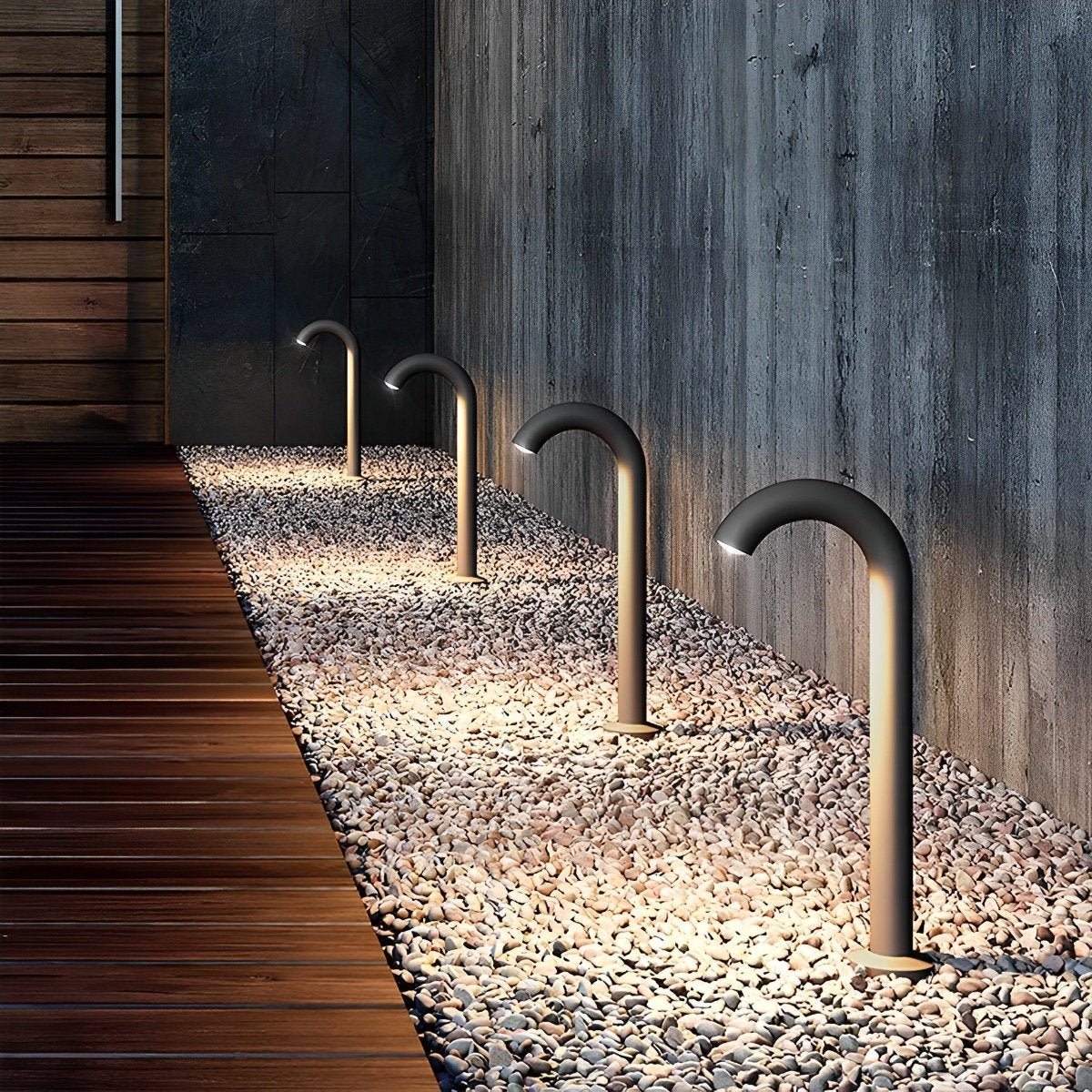 Umbrella Handle Modern Light Water Pipe Waterproof Lawn Landscape Lighting