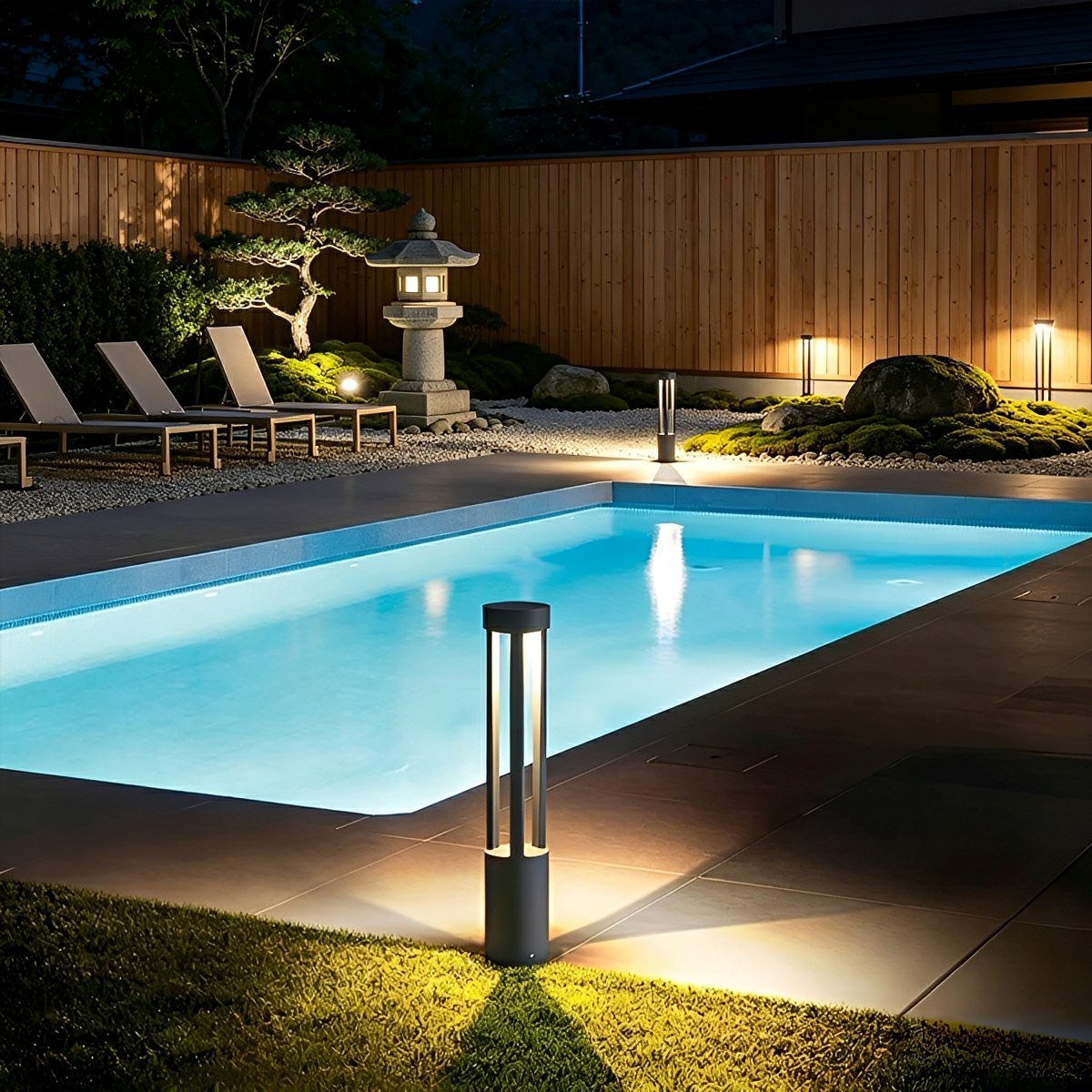 Waterproof LED High Pole Outdoor Post Light Pathway Lights