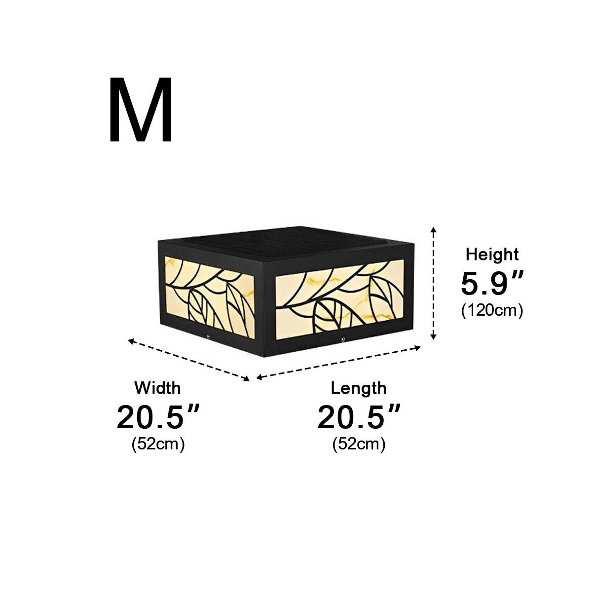 Waterproof Modern Square LED Outdoor Deck Post Lights Pillar Light