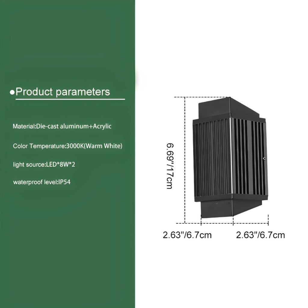 Waterproof Modern Up and Down Minimalist Outdoor LED Wall Lights