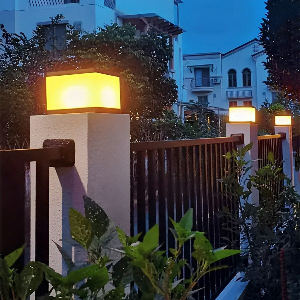 Waterproof Modern Square LED Outdoor Post Lights
