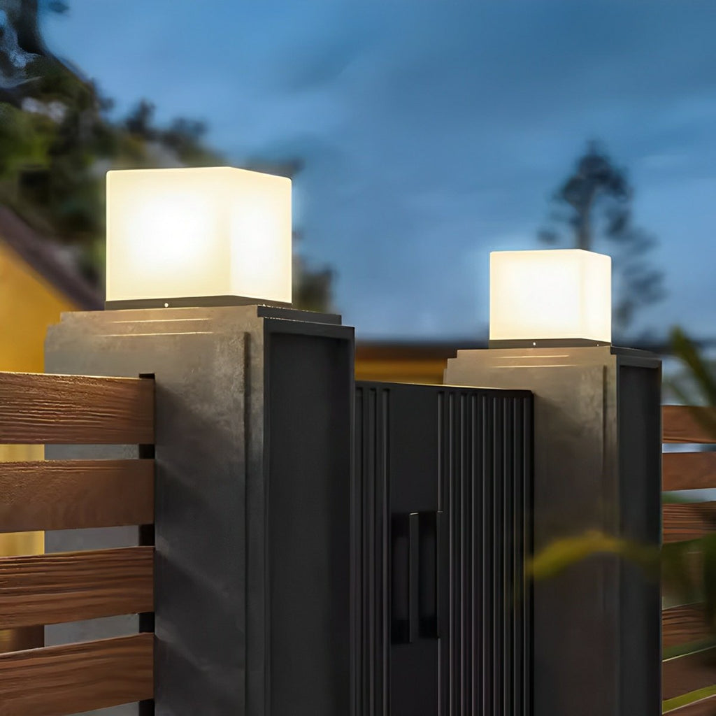 Waterproof Modern Square LED Outdoor Post Lights